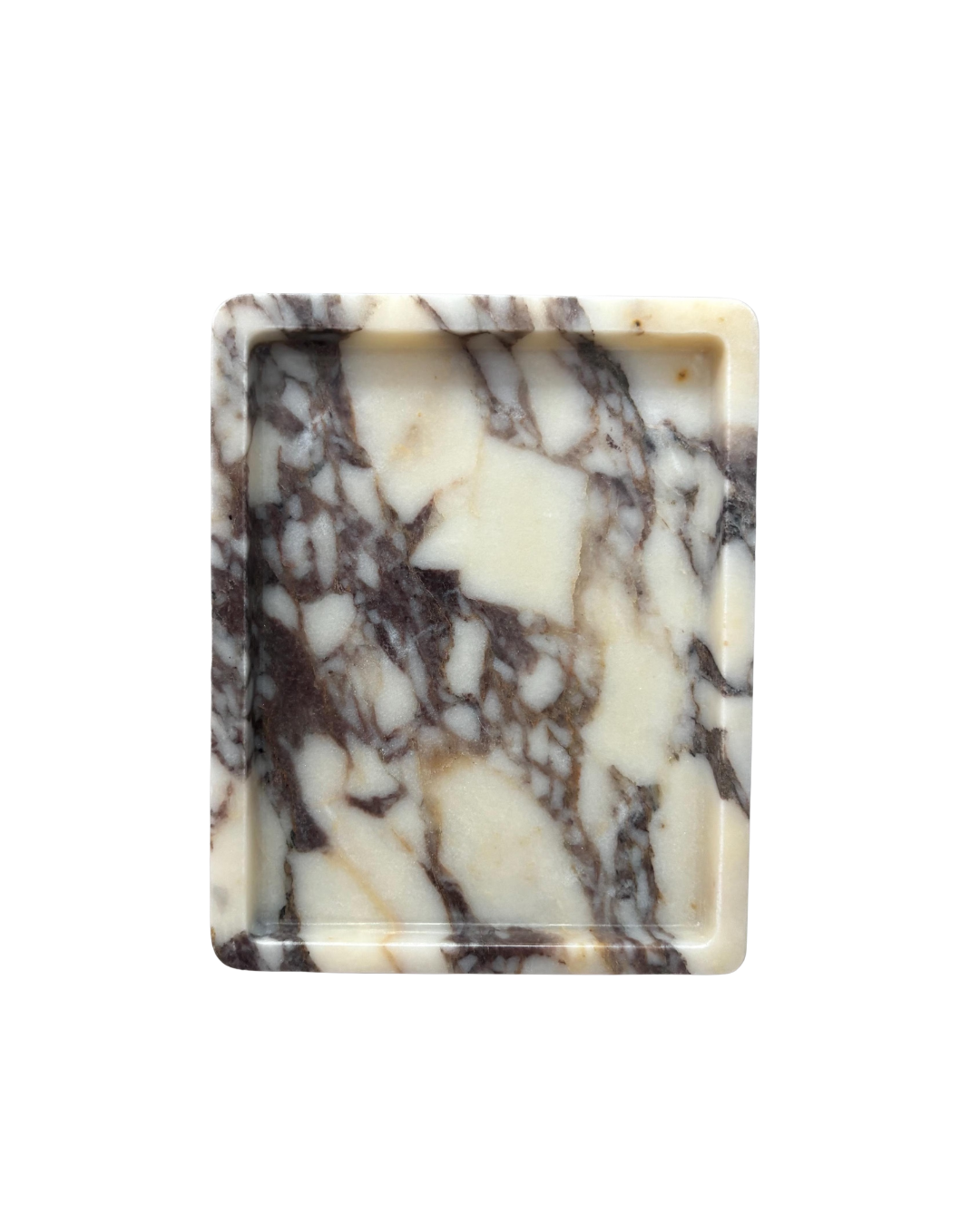 Natural Calacatta Viola Marble Medium Rectangular Cut Tray

Our most loved classic calacatta marble from Turkey is a statement for your space.&nbsp;The colour &amp; veining is unique to each cut.

Use it to display an array of your everyday staples, candles, jewellery, skin care, or even as a statement trinket on a coffee table. The options are endless!

Refined, luxurious &amp; polished.


MATERIAL*
Luxurious thick Calacatta Viola marble. approx 2cm.