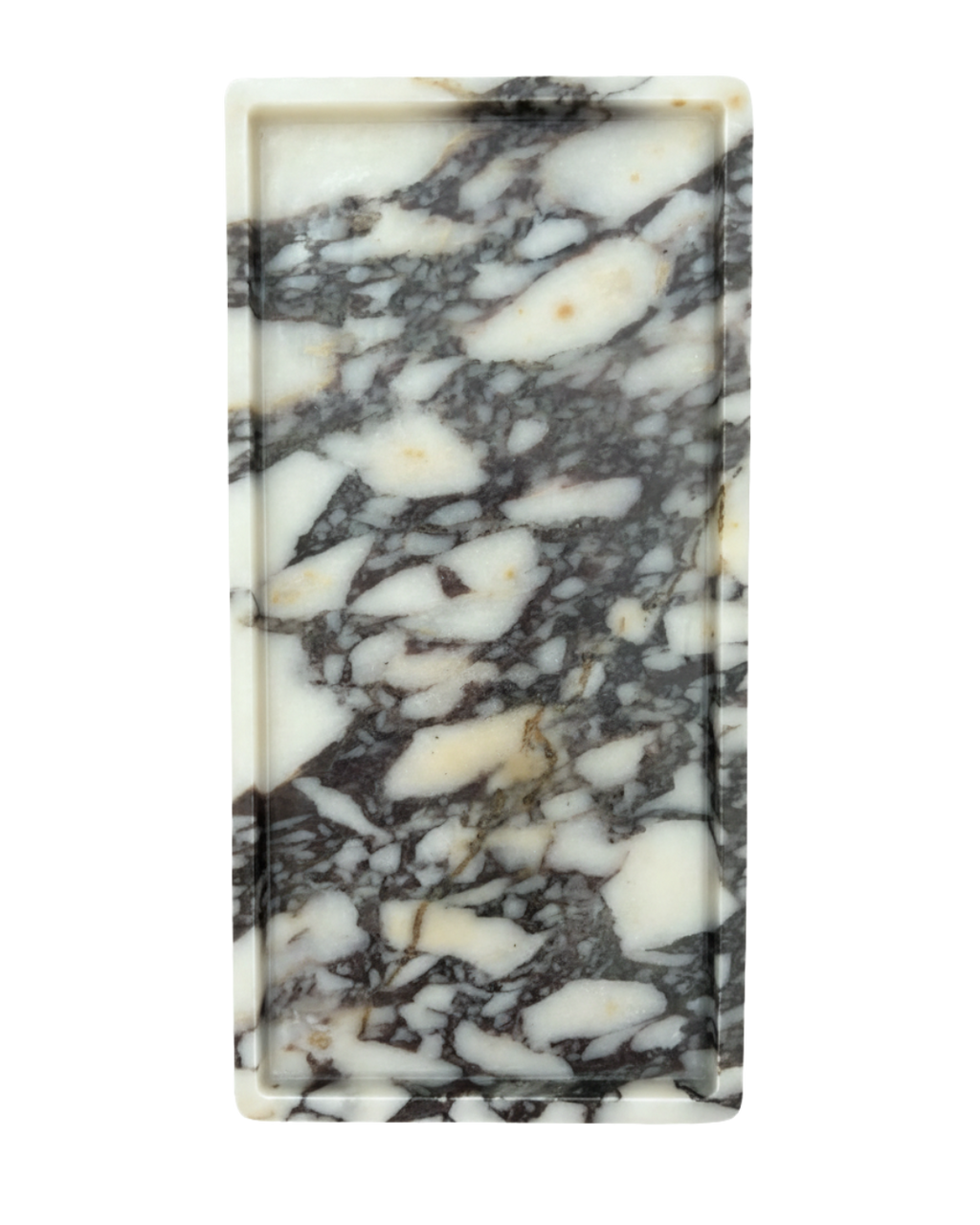 Natural Large Calacatta Viola Marble Tray

Our most loved classic calacatta marble from Turkey is a statement for your space.&nbsp;The colour &amp; veining is unique to each cut.

Use it to display an array of your candles, perfume, skin care, in your kitchen or coffee station or even as a statement piece on a coffee table. The options are endless!

Refined, luxurious &amp; polished.

MATERIAL*
Luxurious thick Calacatta Viola marble. approx 2cm.