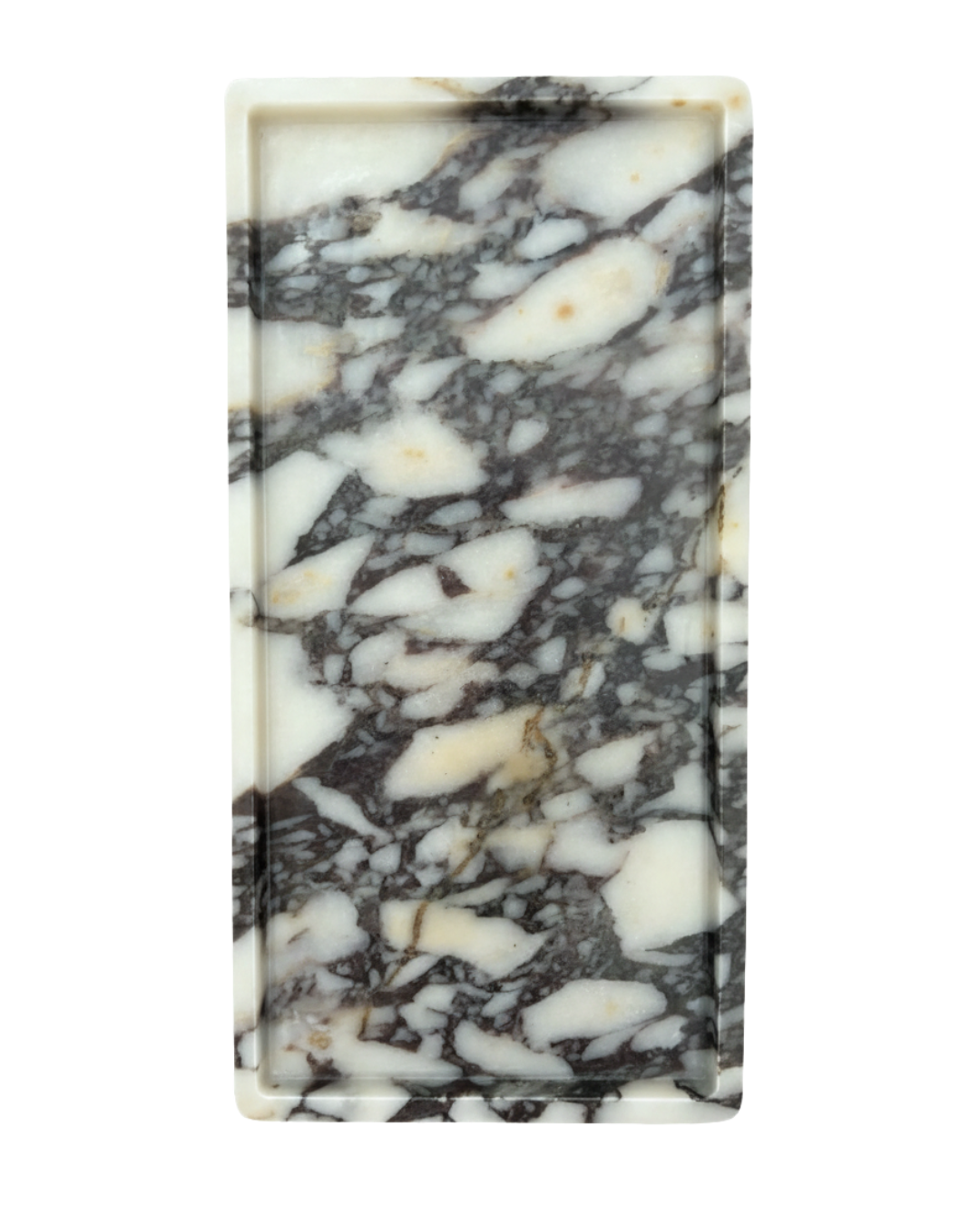Natural Large Calacatta Viola Marble Tray

Our most loved classic calacatta marble from Turkey is a statement for your space.&nbsp;The colour &amp; veining is unique to each cut.

Use it to display an array of your candles, perfume, skin care, in your kitchen or coffee station or even as a statement piece on a coffee table. The options are endless!

Refined, luxurious &amp; polished.

MATERIAL*
Luxurious thick Calacatta Viola marble. approx 2cm.