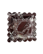 Natural Rosa Levanto Scallop Burgundy Tray with deep rich burgundy tones
